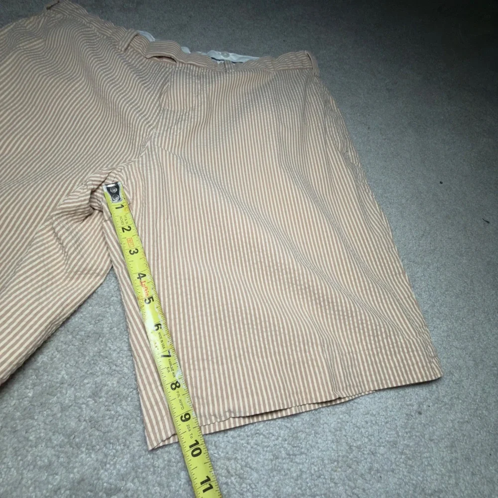 Polo Ralph Lauren Seersucker‎ Shorts Mens 38 Tan White Striped Excellent Cotton